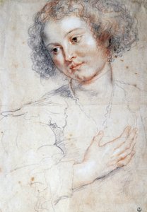 Portrett av en kvinne (Studie for et portrett av Saint Apollonia) (tegning av Peter Paul Rubens
