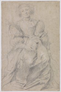 Portrett av Hélène Fourment av Peter Paul Rubens