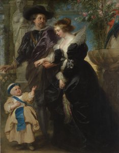 Rubens, hans kone Helena Fourment 1614-1673, og deres sønn Frans 1633-1678, ca. 1635. av Peter Paul Rubens