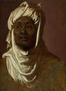 Studie for Balthazar, ca. 1609-11 (olje på papir lagt ned på panel) av Peter Paul Rubens