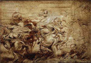 Studie for løvejakten (maleri av Peter Paul Rubens