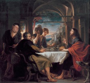 Nattverd i Emmaus, ca. 1638 (olje på lerret) av Peter Paul Rubens