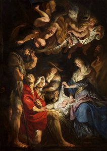 Hyrdenes tilbedelse, ca 1608. av Peter Paul Rubens