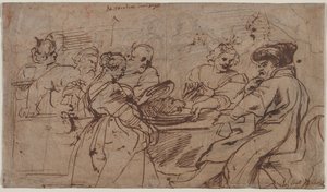 Festen til Herodes recto Tomyris med hodet til Kyros verso, ca. 1637-1638. av Peter Paul Rubens