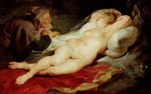 Eremitten og den sovende Angelica, 1626-28 (panel)