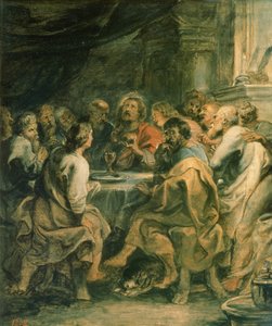 The Last Supper, ca. 1630-31 (olje på panel) av Peter Paul Rubens