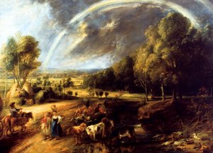 The Rainbow Landscape, ca. 1636 (olje på lerret) av Peter Paul Rubens