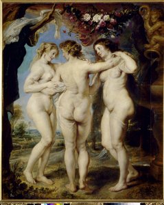 The Three Graces - olje på lerret av Peter Paul Rubens