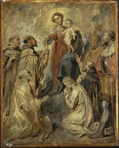 Rosenkransens jomfru og barn av Peter Paul Rubens