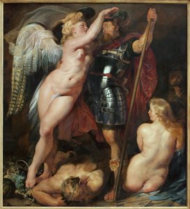 Kroningen av heltene. Maleri av Peter (Pieter) Paul Rubens (1577-1640), olje på lerret, ca 1622. Flamsk kunst 1600-tallet. München, Alte Pinakothek (Tyskland). av Peter Paul Rubens