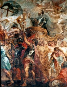 Den triumferende inngangen til Henri IV i Paris (Detalj) (olje på lerret av Peter Paul Rubens