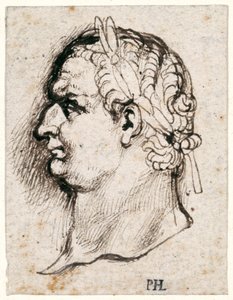 Titus, fra ti tegninger av åtte av de første tolv Cæsarene, etter Giovanni da Cavinos medaljer (penn og blekk på papir) av Peter Paul Rubens