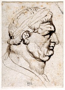 Vitellius, fra ti tegninger av åtte av de første tolv Cæsarene, etter Giovanni da Cavinos medaljer (penn og blekk på papir) av Peter Paul Rubens