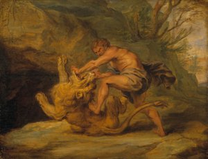 Samson og løven, ca. 1640