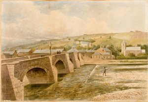 Haydon Bridge (kroppsfarge, blyant og akvarell på papir)