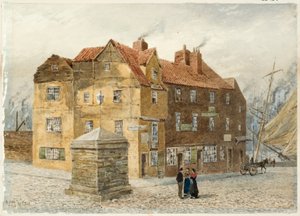 Sandgate (Portland Arms Inn) (blyant og akvarell på papir på kort)