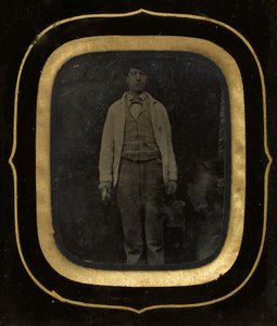 Mann med bøtte og pensel, slutten av 1850-60-tallet. av Peter Ralston