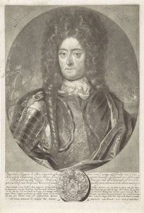 Portrett av generaladmiral Francois Lefort 1656-1699, 1698. av Peter Schenk