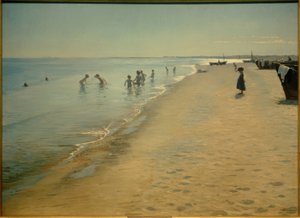 Sommerdag på sørstranden i Skagen av Peder Severin Krøyer