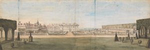 Utsikt over hagen og huset i Upper Winchendon, Buckinghamshire av Peter Tillemans