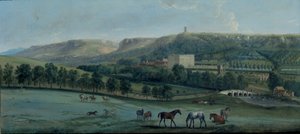 Utsikt over Chatsworth fra sør-vest (olje på lerret) av Peter Tillemans
