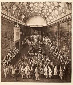 Dronning Anne i House of Lords, pub. 1902 (kollotype)