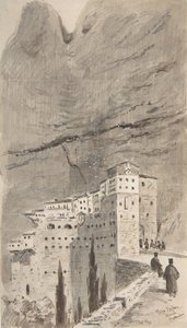 Klosteret Mega Spileon, Hellas, 1896. av Peter Toft