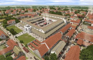 Forumet i Silchester fra Nordvest, 400-tallet, c1990-2010.