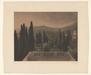 Utsikt fra en balkong av Peter Vilhelm Ilsted (signed by artist)
