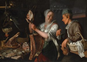 Kjøkkenscene, 1620-tallet.