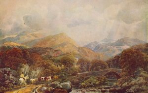 Fjelllandskap, c1800-tallet av Peter de Wint