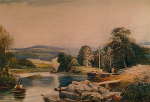 On the Teify, Cardiganshire, 1800-tallet, 1935 av Peter de Wint