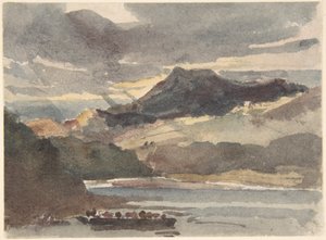 Studie til «Fergen» - Snowdon fra Llyn Padran, Nord-Wales