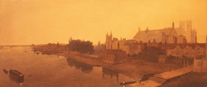 Westminster Abbey and Hall og Old Houses of Parliament av Peter de Wint
