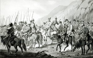 Forskjellige stammer av russiske kosakker i marsjerende orden, 1813