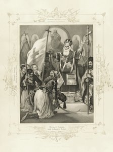 Metropolitan Germanos hever frihetens banner fra albumet med gresk heltemot av Peter von Hess