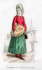 Borgerlig i kostyme fra tiden til Charles VI av Frankrike, 1382 1882-1884. av Petit
