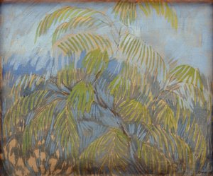 Mimosa par Utkin, Pyotr Savvich (1877-1934). Olje på lerret