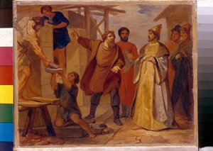 Storprins Vladimir II Mørket reiser Guds mors kirke i Moskva