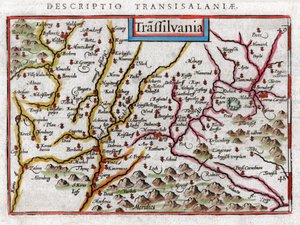 Kart over Transylvania 1616 av Petrus Bertius