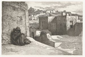 Utsikt over Tanger av Petrus Johannes Arendzen (attributed to)