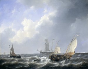 Sjølandskap fra Zeeland Waters, nær øya Schouwen