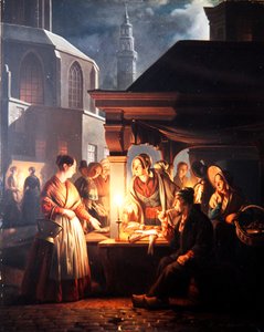 Fiskestallen (olje på panel)
