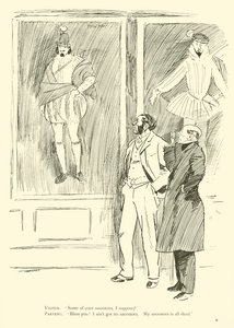 Tegneserie av Phil May, fra 1890-tallet (litho)