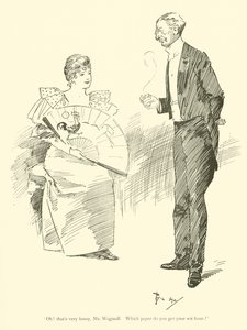 Tegneserie av Phil May, fra 1890-tallet (litho)
