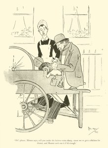 Tegneserie av Phil May, fra 1890-tallet (litho) av Phil May