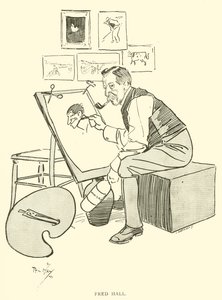 Tegneserie av Phil May, fra 1890-tallet (litho)