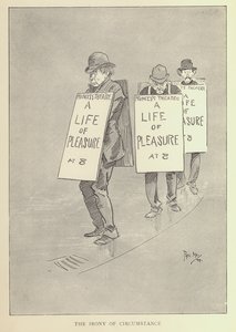 Tegneserie av Phil May, fra 1890-tallet (litho) av Phil May