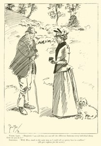Tegneserie av Phil May, fra 1890-tallet (litho) av Phil May