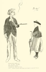 Tegneserie av Phil May, fra 1890-tallet (litho) av Phil May